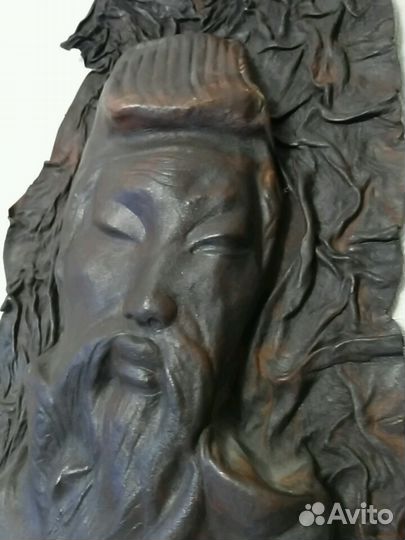 Рельефная картина из кожи