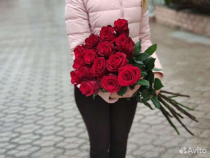 Букет 15 красных роз Цветы Кемерово