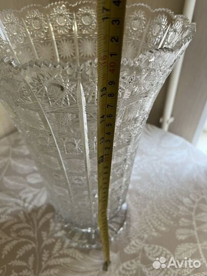 Хрустальная Ваза снежинка 40 см