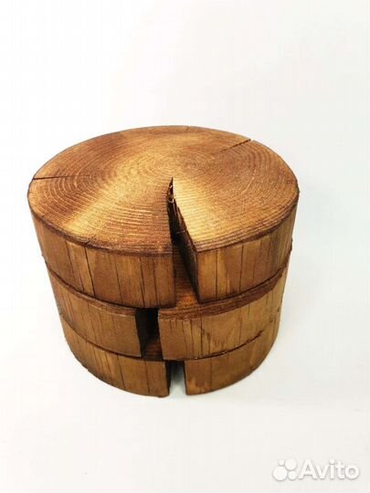 Деревянные спилы подставка под горячее