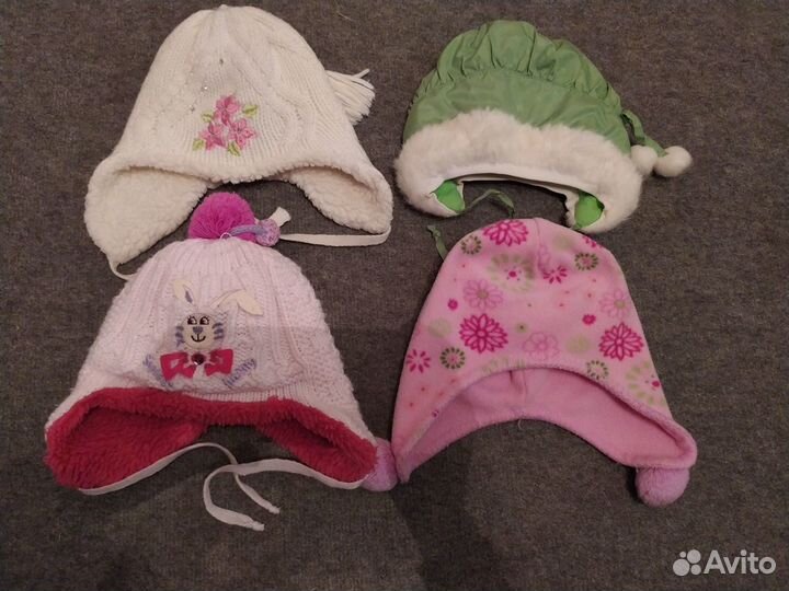 Шапки и шлемы для девочки на 2-3 года