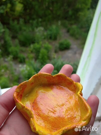 Тарелочка/пепельница из глины