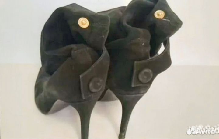 Ботильоны натуральная замша 37 черные