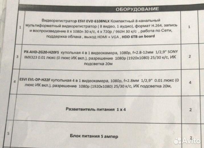 Камеры видеонаблюдения купольные, 7 шт