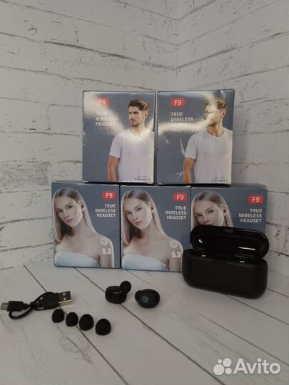 Беспроводные наушники F9 5 поколения