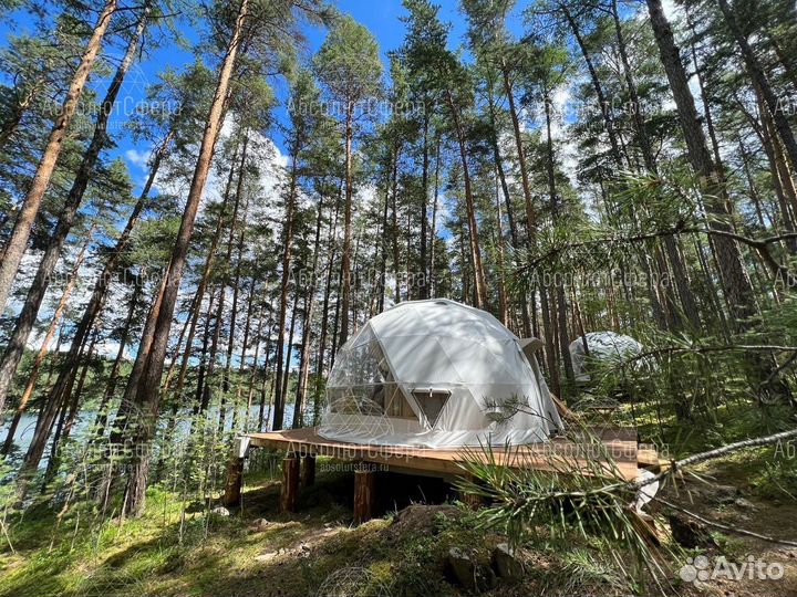 Летний геокупол сфера для глэмпинга D8