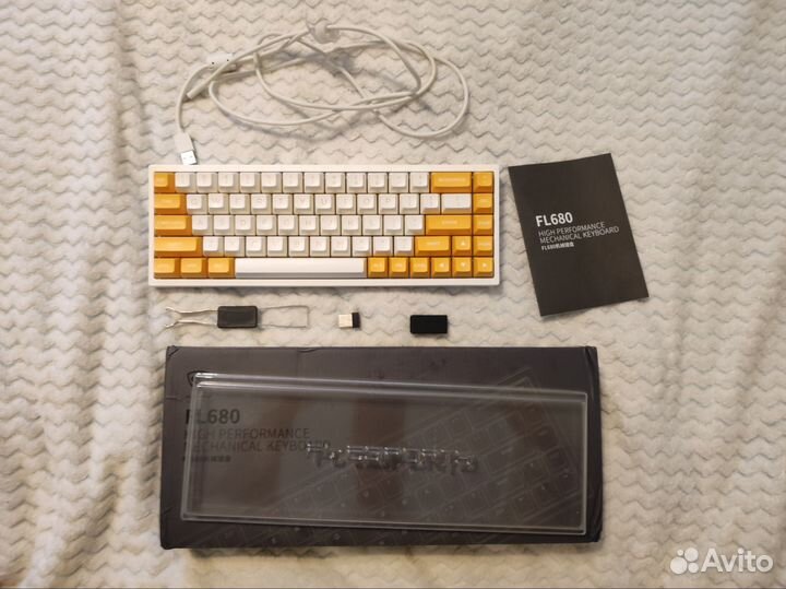 Механическая клавиатура FL 680 gateron yellow