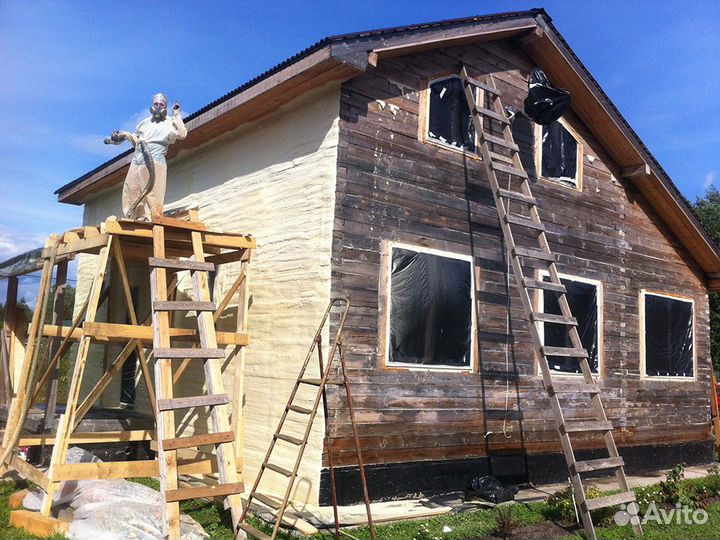 Утепление Пенополиуретаном и Гидроизоляция