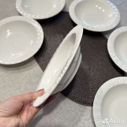 Тарелка суповая ресторанный фарфор 6 шт