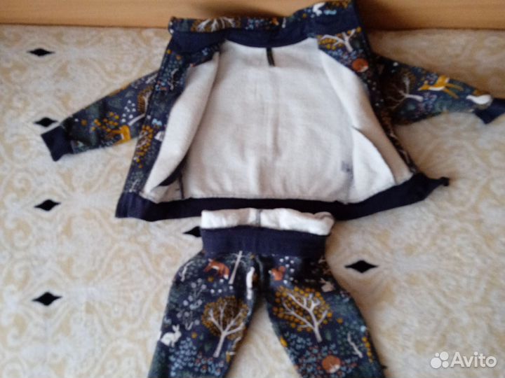 Теплый флисовый костюм для девочки, принцессы