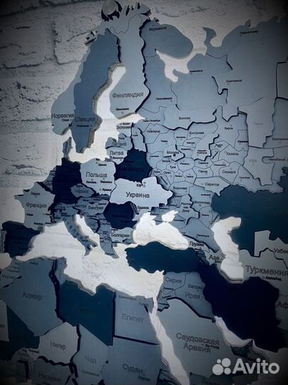 Карта мира на стену