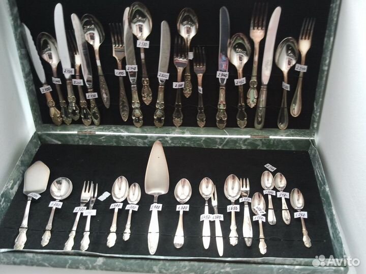 Предметы сервировки стола новыемельх. посеребряный