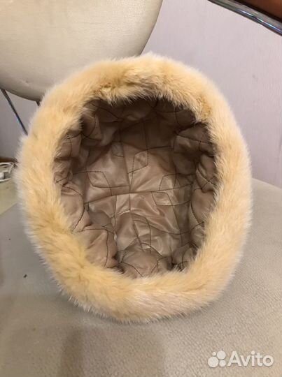 Шапка вязаная с норкой, р. S, XS