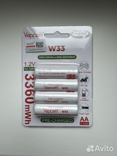 Аккумуляторы Vapcell AA 2800mah ni-mh 1.2v