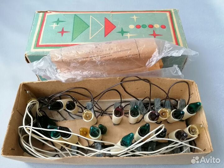 Гирлянда елочная электрическая свечи СССР. Рабоча