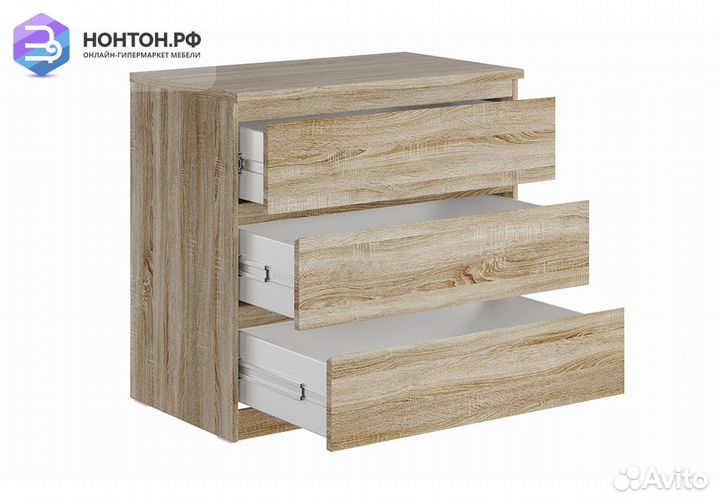 Комод Мальта 3 ящика сонома