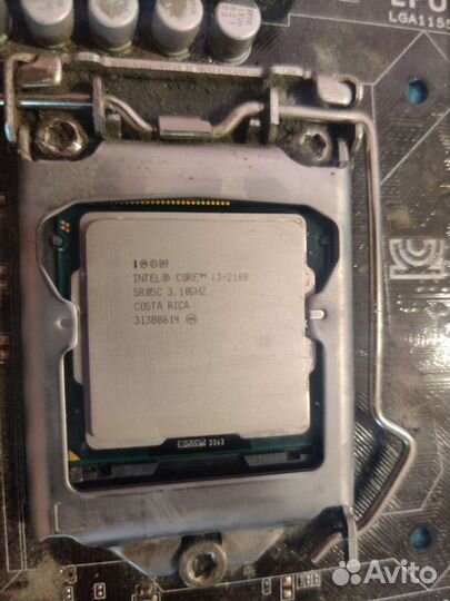 Материнская плата 1155 с процессором i3 2100