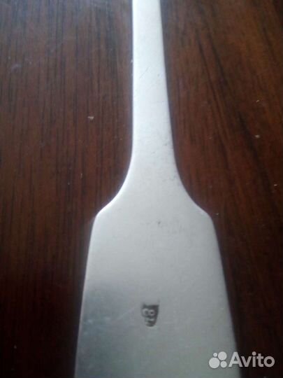 Серебряные антикварные ложки, проба 84, 2 шт