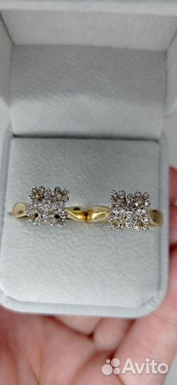 Золотое кольцо с бриллиантами 585