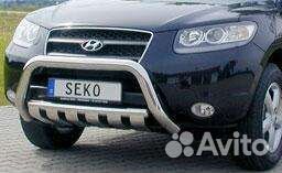 Защита передняя на Hyundai Santa Fe 2006-2010г