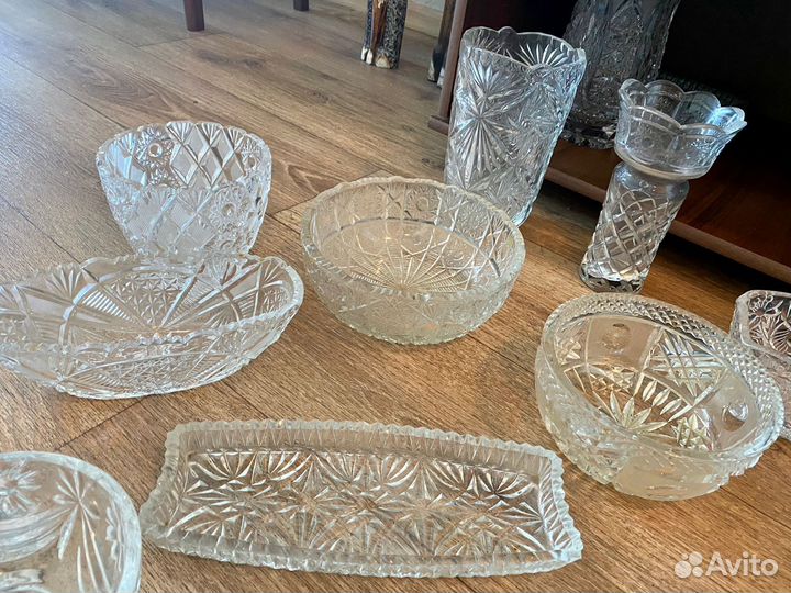 Ваза салатник хрусталь СССР