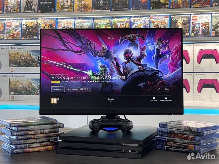 Sony Playstation Pro 1Tb + 500 игр