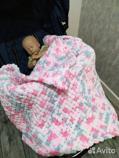 Плед детский плюшевый. Новый