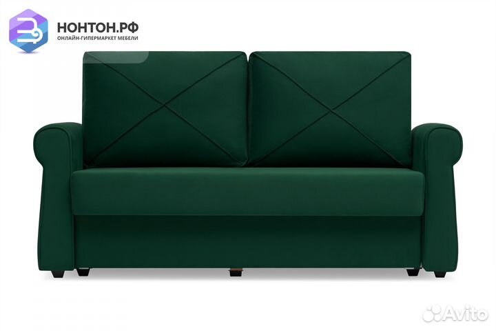 Диван еврокнижка Лира изумрудный