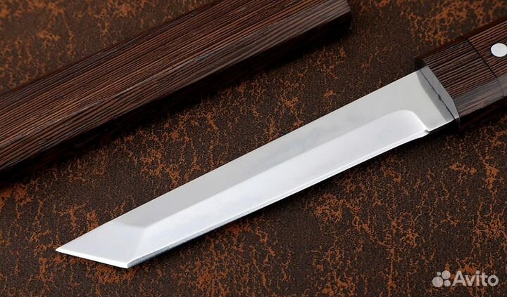 Нож Танто малый сталь Elmax, рукоять и ножны венге