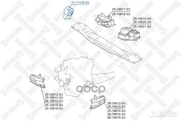 71-11135-SX подушка двигателяMitsubishi Pajero