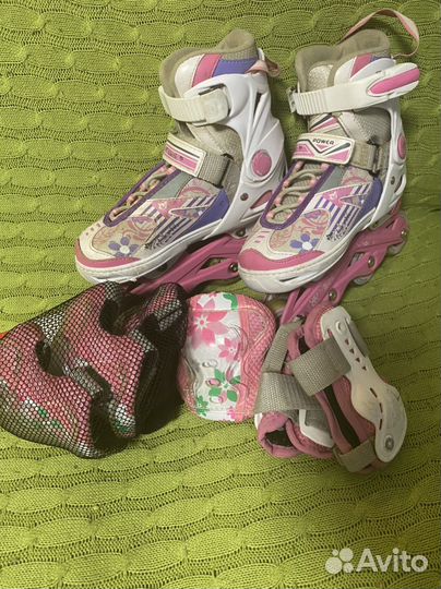 Роликовые коньки детские раздвижные
