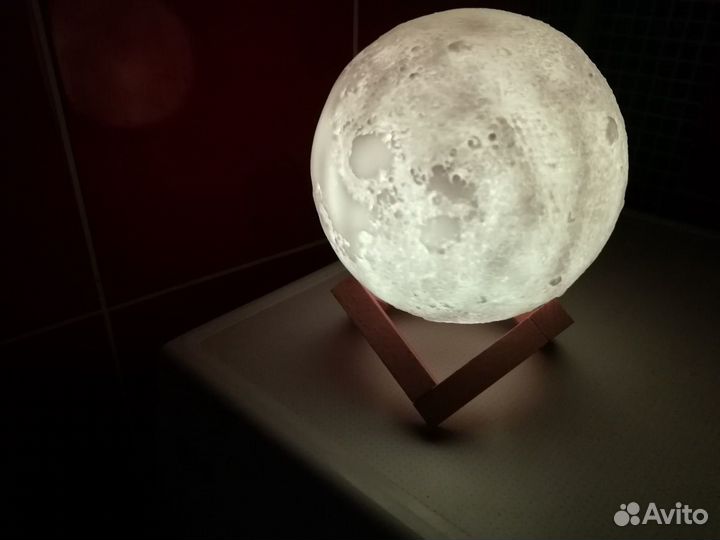 Светильник Луна, большая+подставка, пульт, Акб