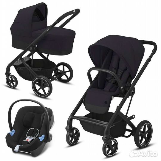 Коляска 3 в 1 Cybex Balios S Lux BLK Deep Black