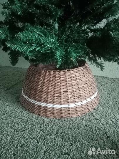 Плетёная юбочка для Новогодней ёлки