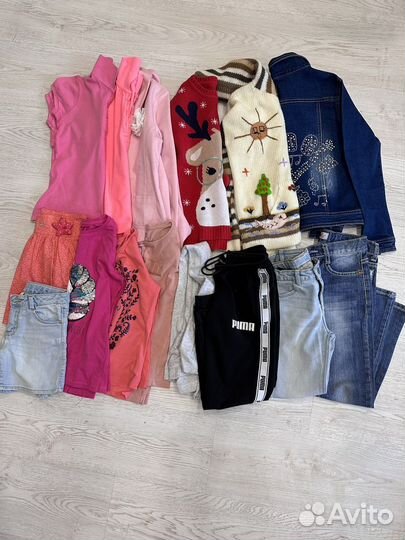Вещи пакетом на девочку рост 122 128