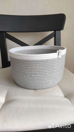 Корзина из хлопкового шнура