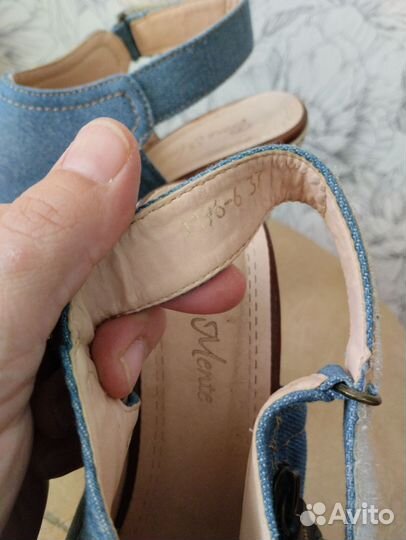 Джинсовые босоножки 37