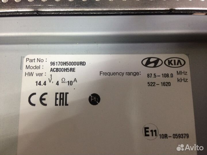 Штатная магнитола + динамики 4шт RIO/solaris 2017