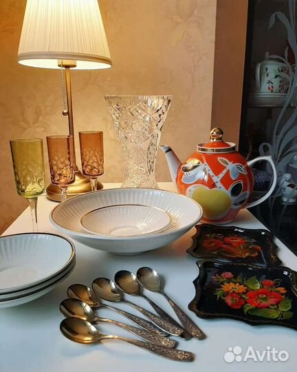 Посуда ссср-чайник, фужеры ГДР, мельхиор