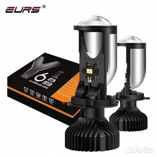 H4 led mini мини линзы авто лампы светодиодные