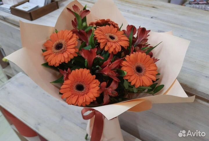 Цветы букеты герберы, заказать герберы