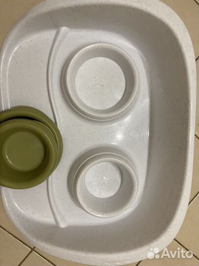 Миска двойная на подносе для животных