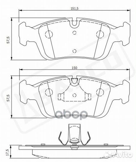 Колодки тормозные дисковые передние BP0180 bapco