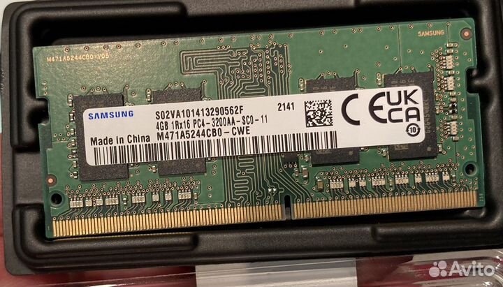 Оперативная память so-dimm ddr4 3200 4gb*2 samsung