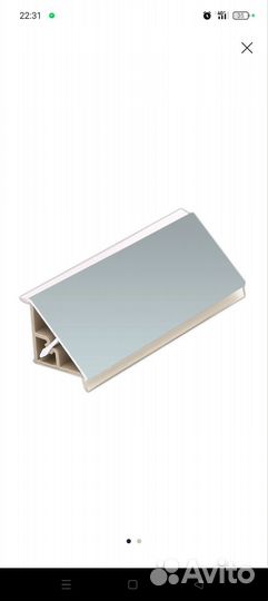 Плинтус для столешницы алюминиевый серый