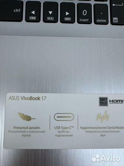 Мощный Игровой Ультрабук Asus Vivo Book 17.3