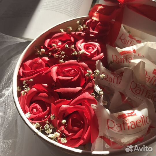 Мыльные розы в коробке