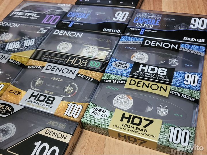 Denon, Maxell аудиокассеты новые