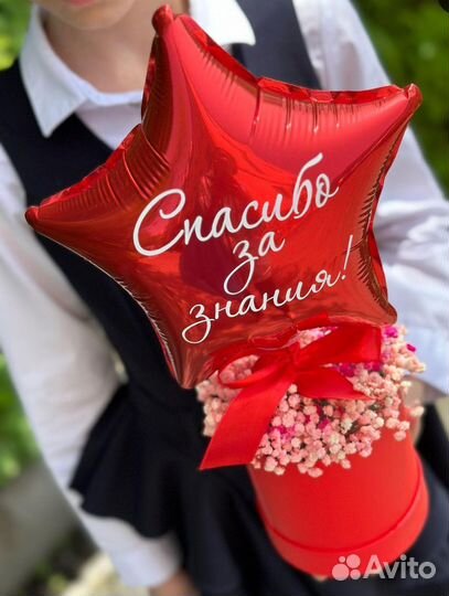 Минибокс с шаром и гипсофилой