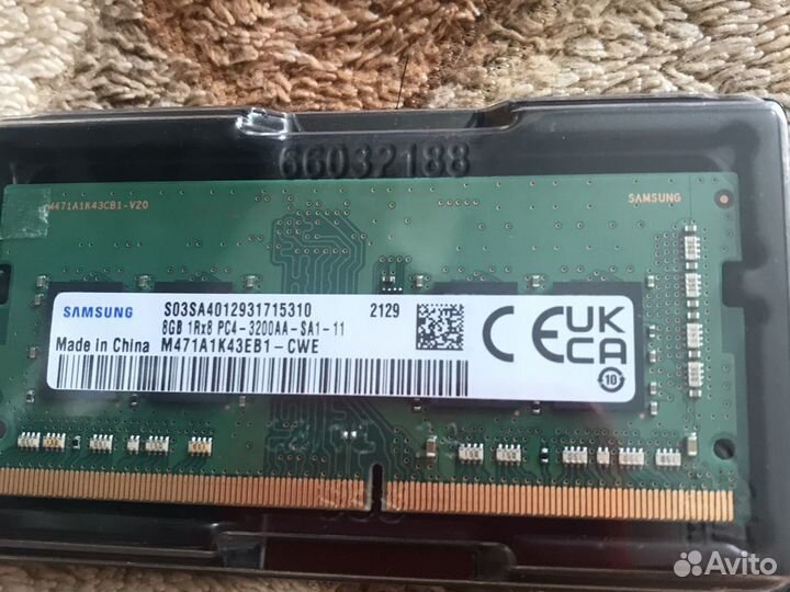 Оперативная память ddr4 8gb samsung 3200 sodimm